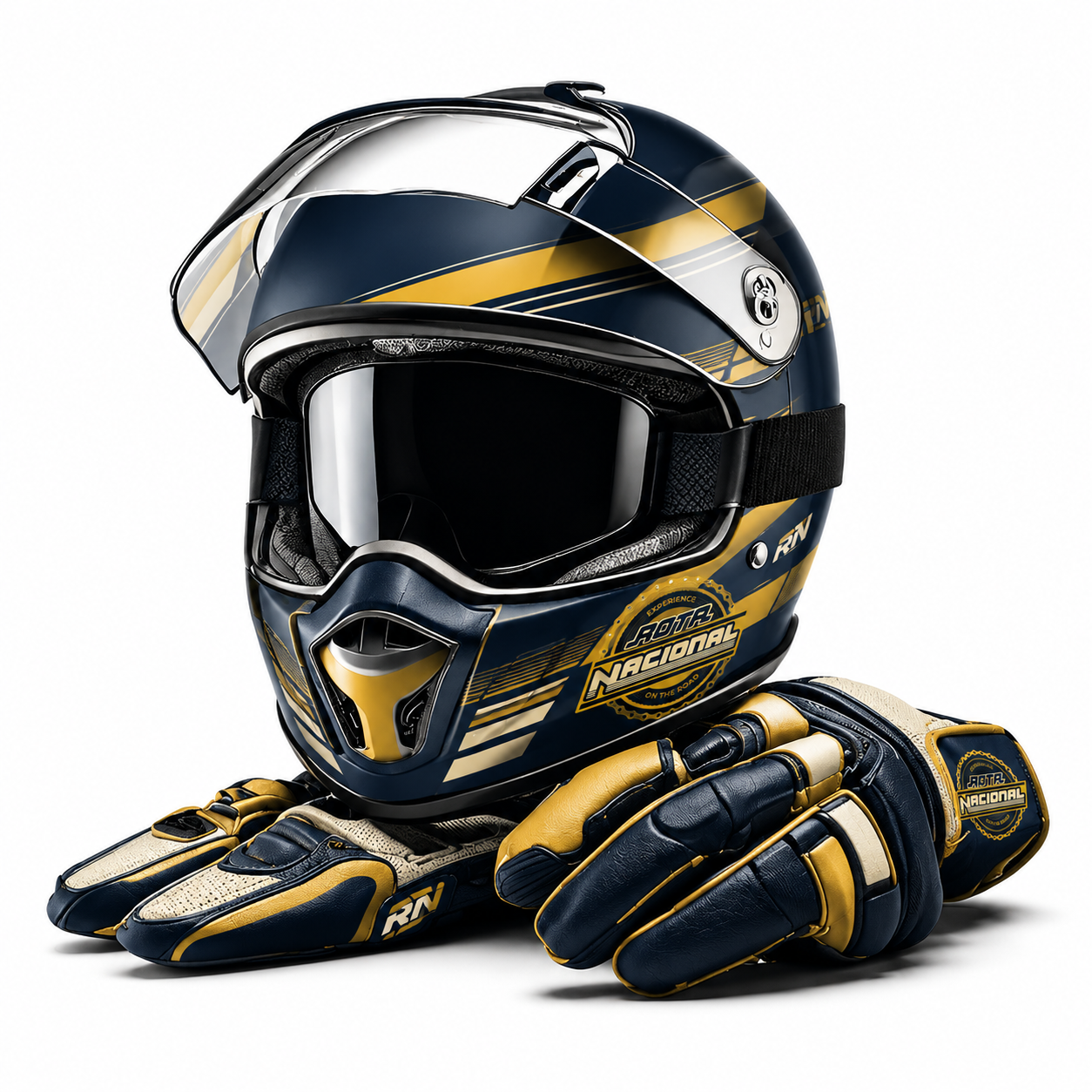 Kit Capacete + Luvas Rota Nacional 07