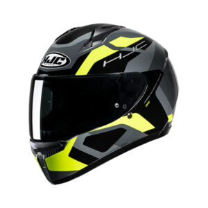 Capacete Hjc C10 Tins Cinz Verd Pret